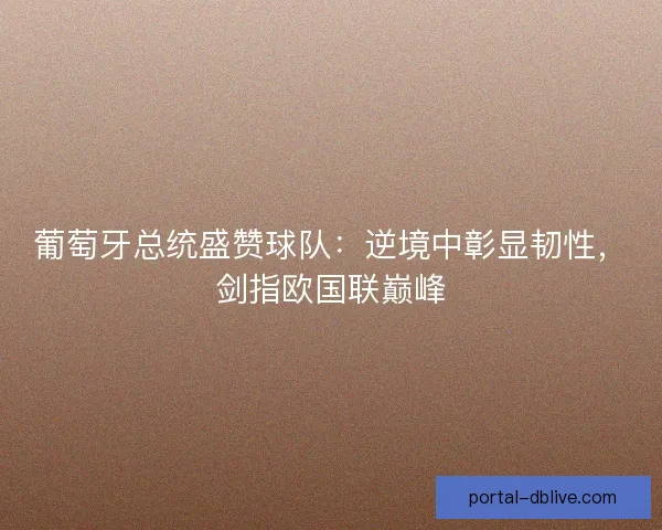 葡萄牙总统盛赞球队：逆境中彰显韧性，剑指欧国联巅峰